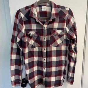 RVCA Women’s Plaid Flannel Size M